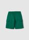 Green shorts in pure cotton_1