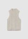 High-neck beige knitted vest regular fit_4