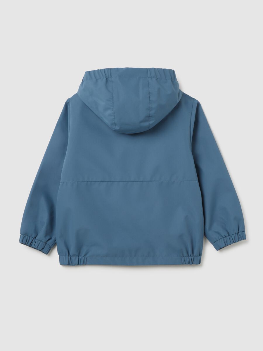 Child's jacket in blue fabric regular fit_1