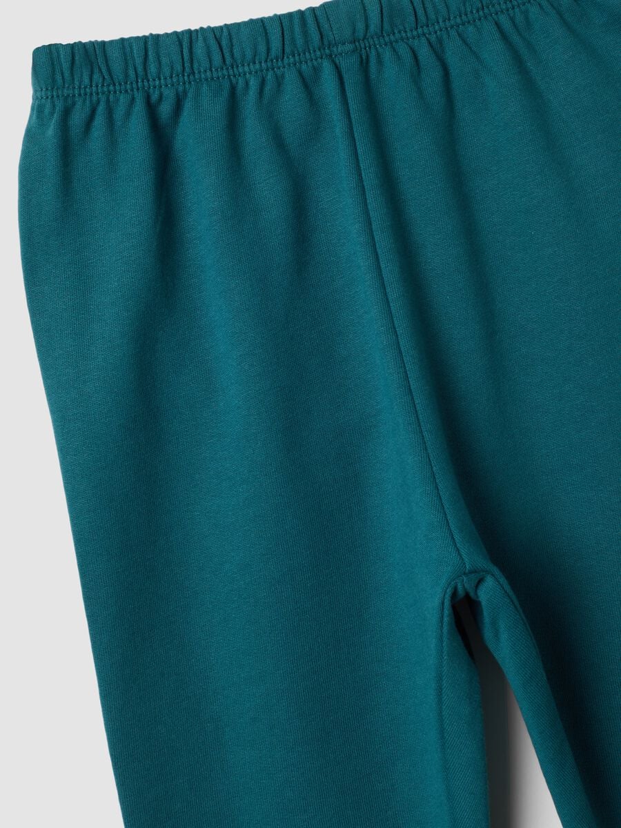 Pigiama verde girocollo in puro cotone organico_3