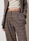 Slim fit brown checked trousers_3