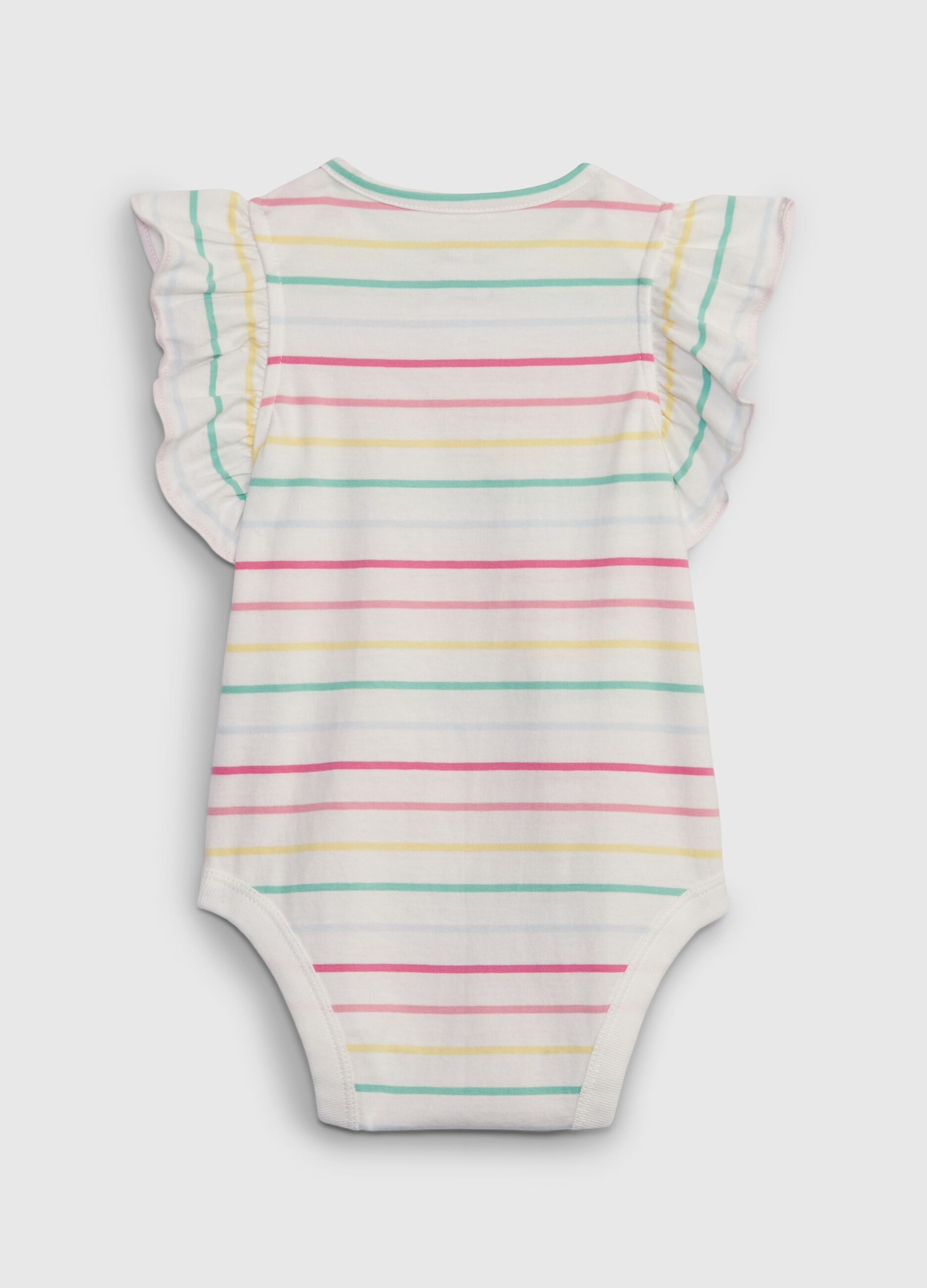 Organic cotton bodysuit with striped pattern