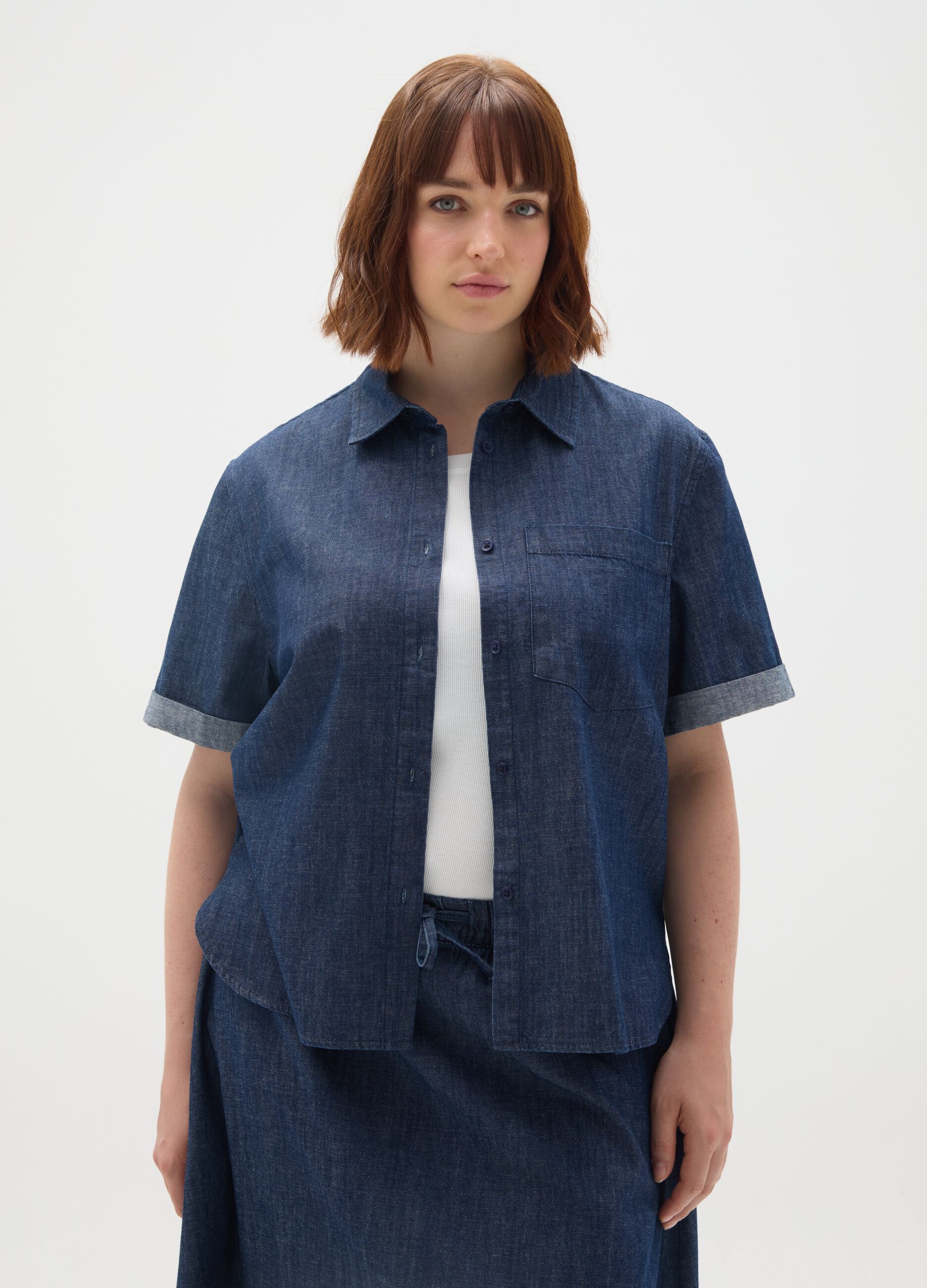 Pure Cotton Denim Shirt