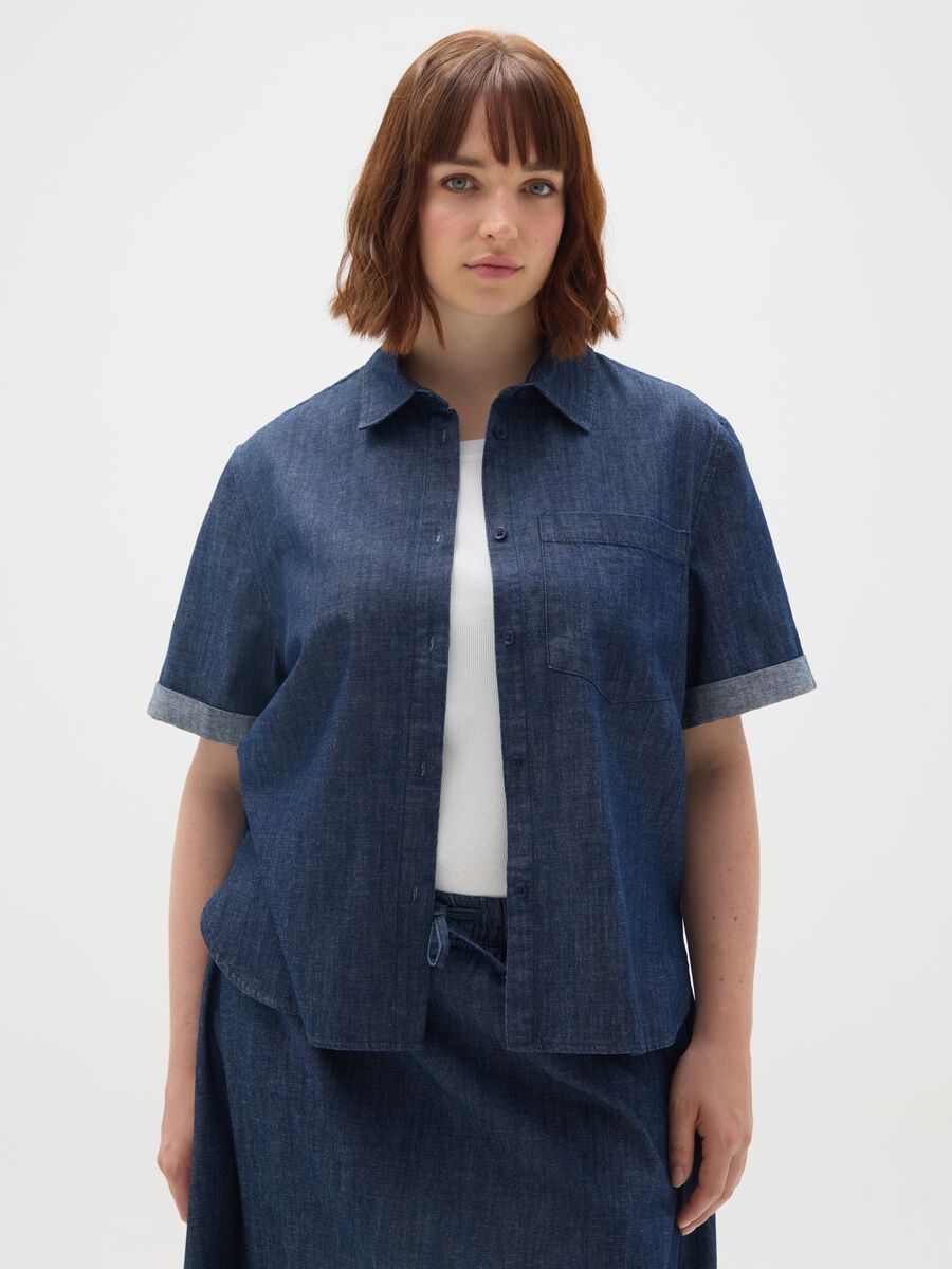 Pure Cotton Denim Shirt_0
