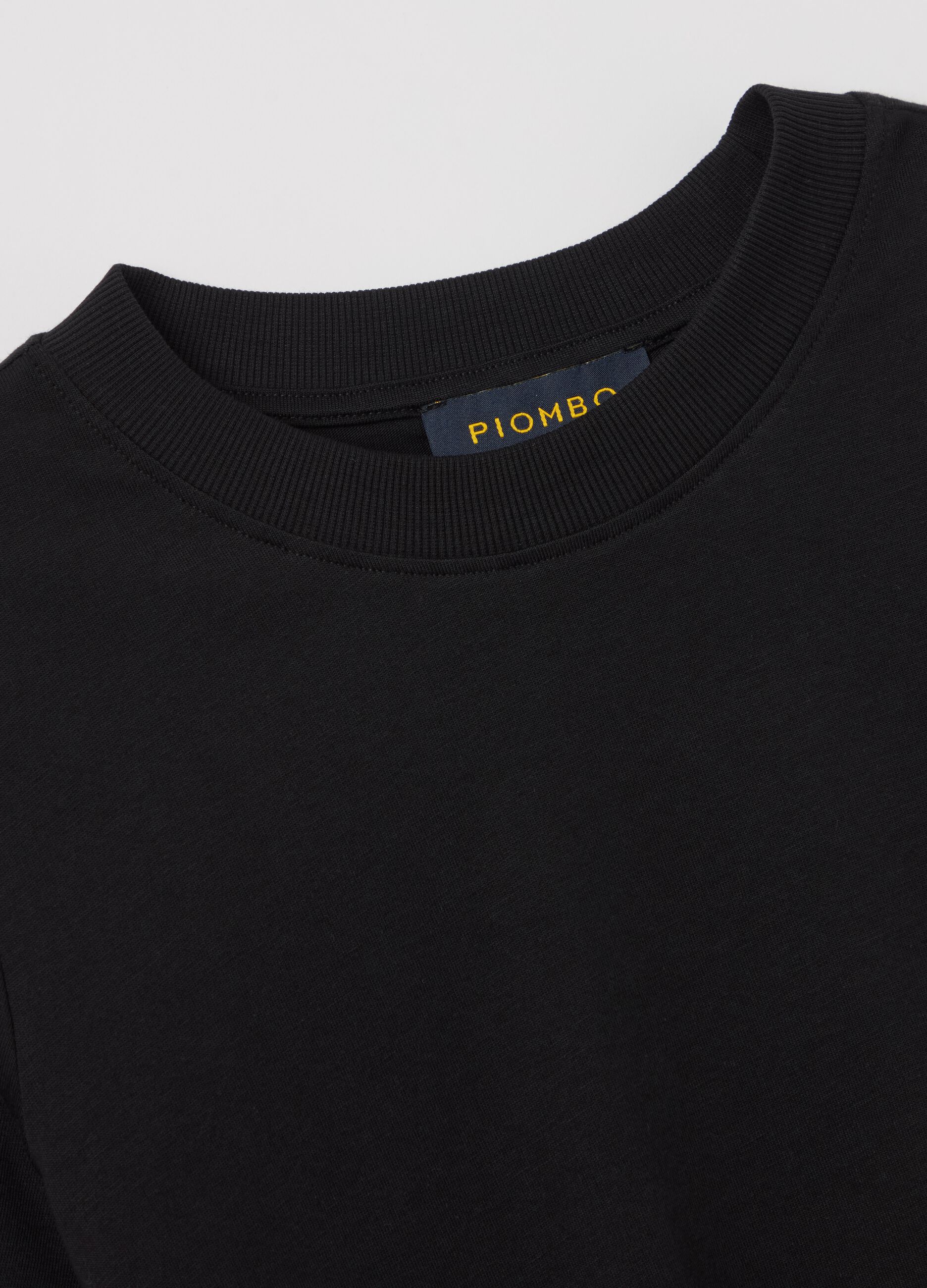 Cotton T-shirt with round neck