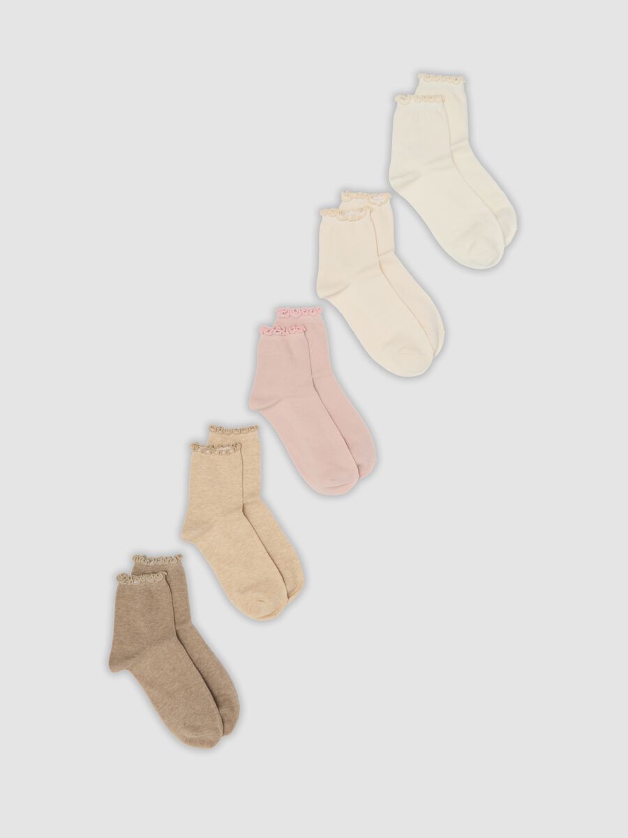 Five-pack of multicolour organic cotton-blend socks_0
