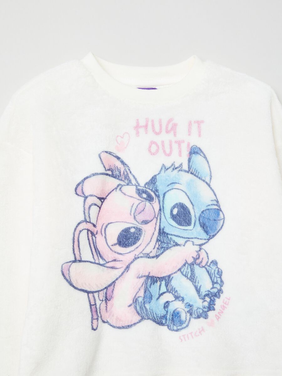 Pigiama in pile con stampa Stitch_2