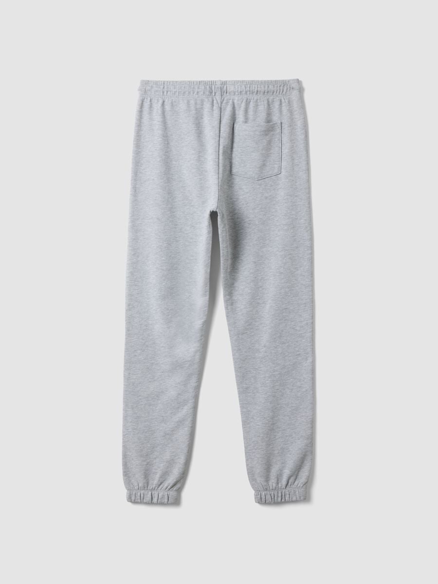 Pantaloni jogger grigi in puro cotone organico regular fit per ragazzo_4