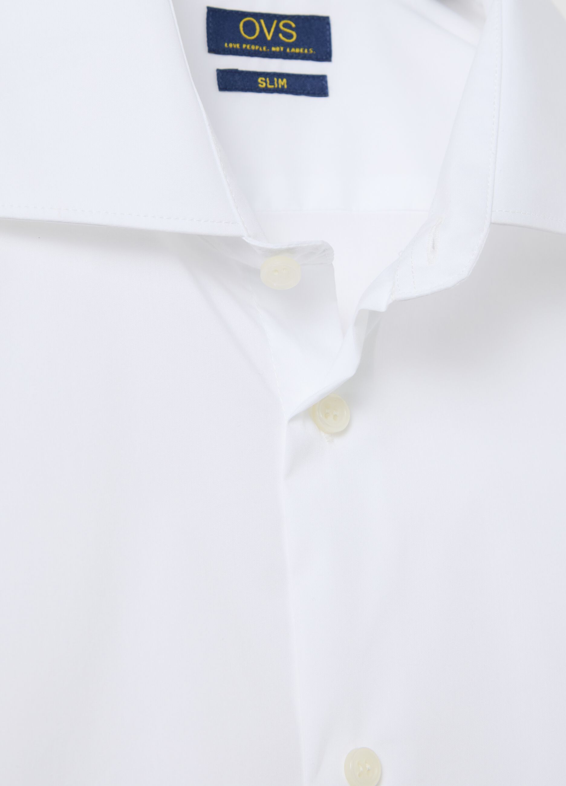 White slim-fit shirt