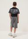 Grey pure cotton comfort fit shorts for boys_1