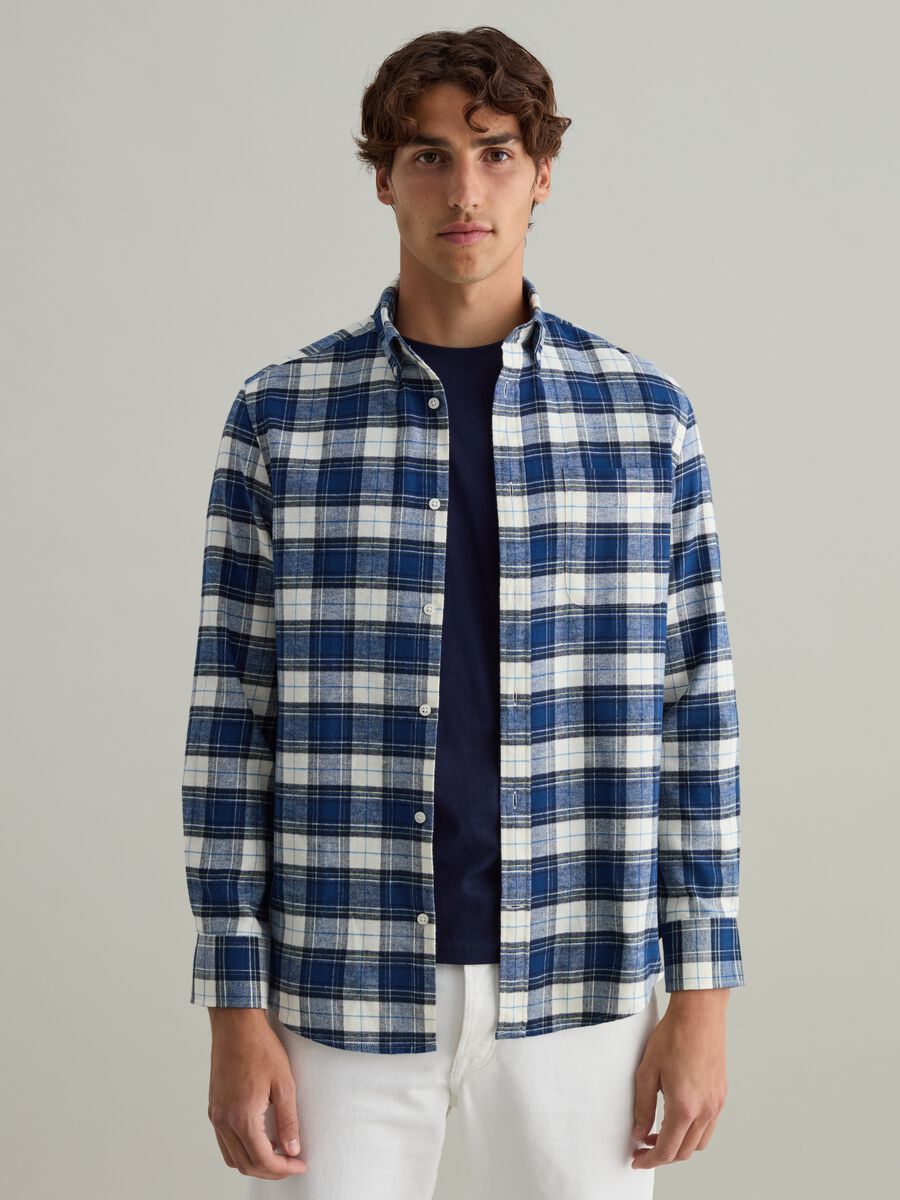 Flannel shirt with check pattern_0