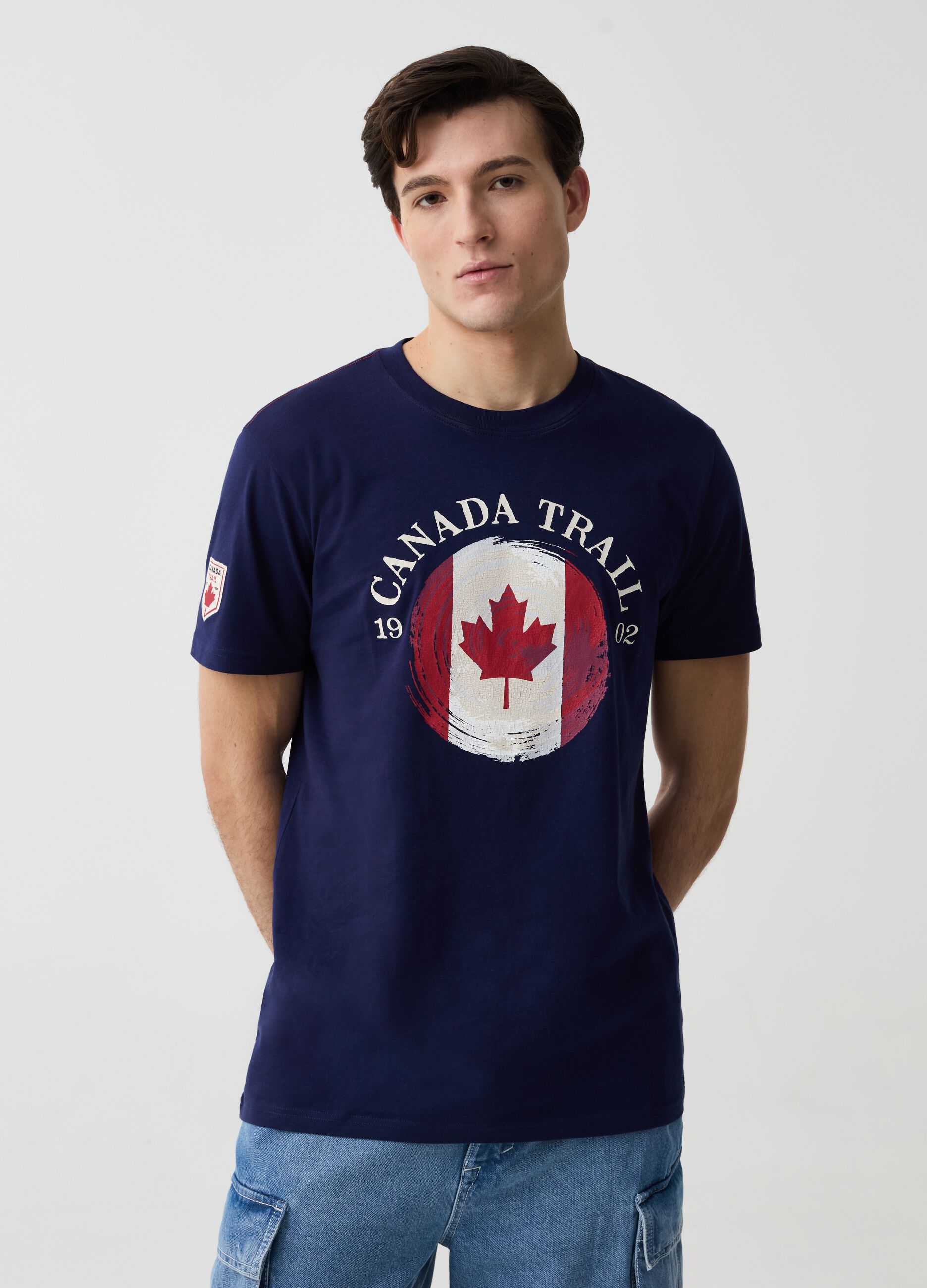 Ovs T-shirt girocollo con stampa Canada Trail