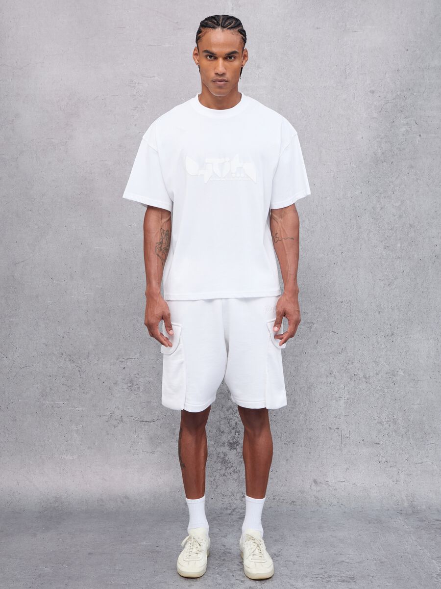 Cargo Sweat Shorts White_3