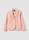 Girl's Regular Fit Pink Blazer_0