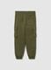 Boys' Stretch Cotton Blend Green Trousers_1