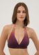 Brown stretch bikini top with ombr&eacute; effect_0