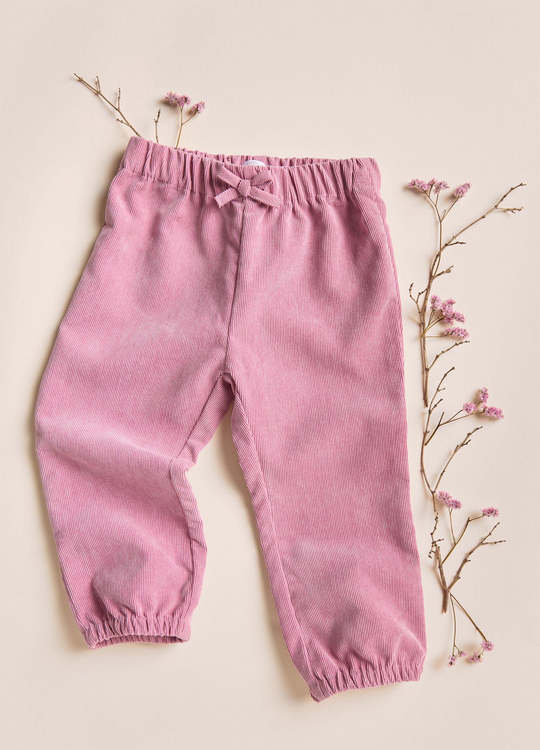 Pantaloni millerighe in puro cotone IANA