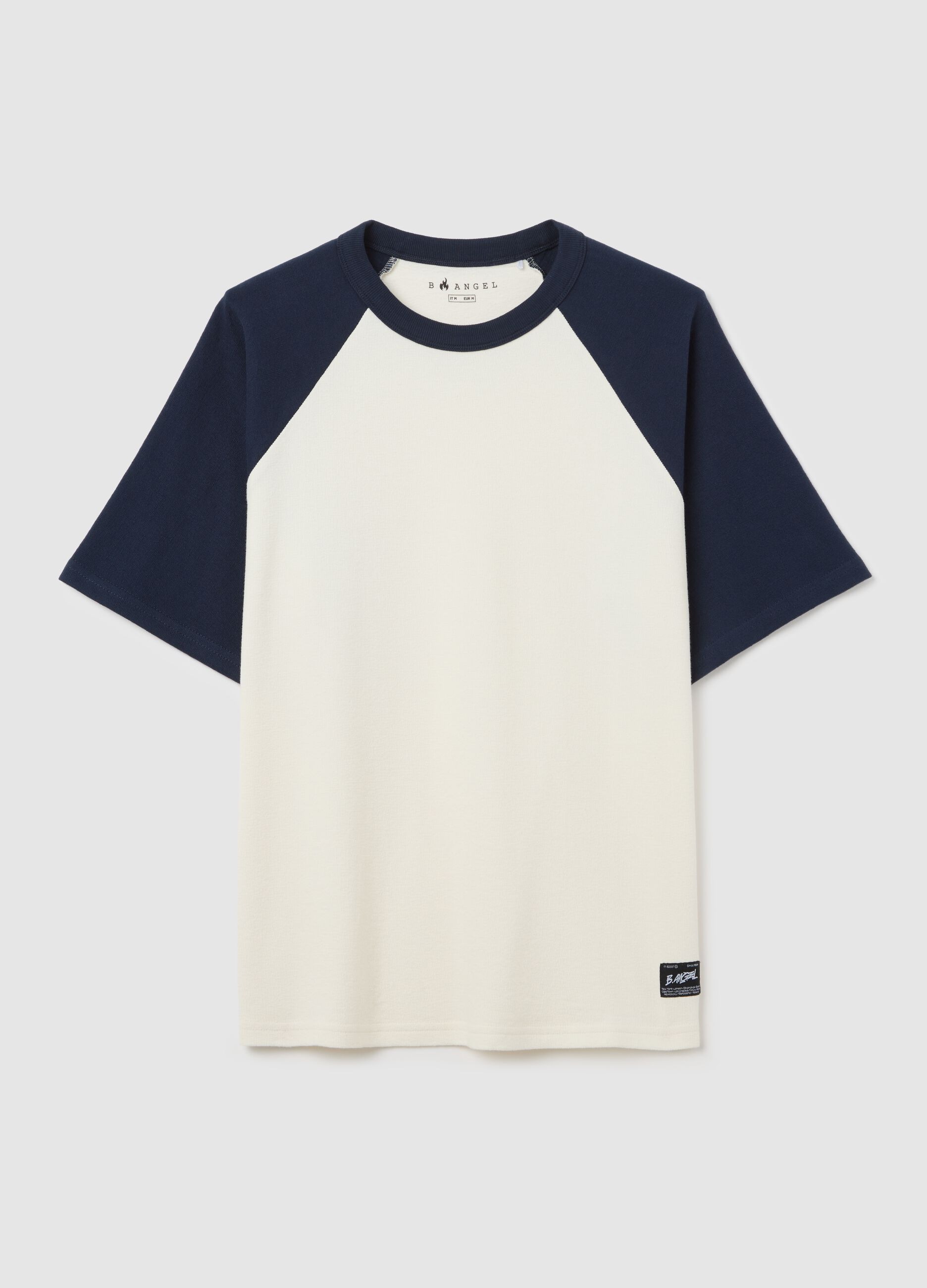 T-shirt in cotone bicolore