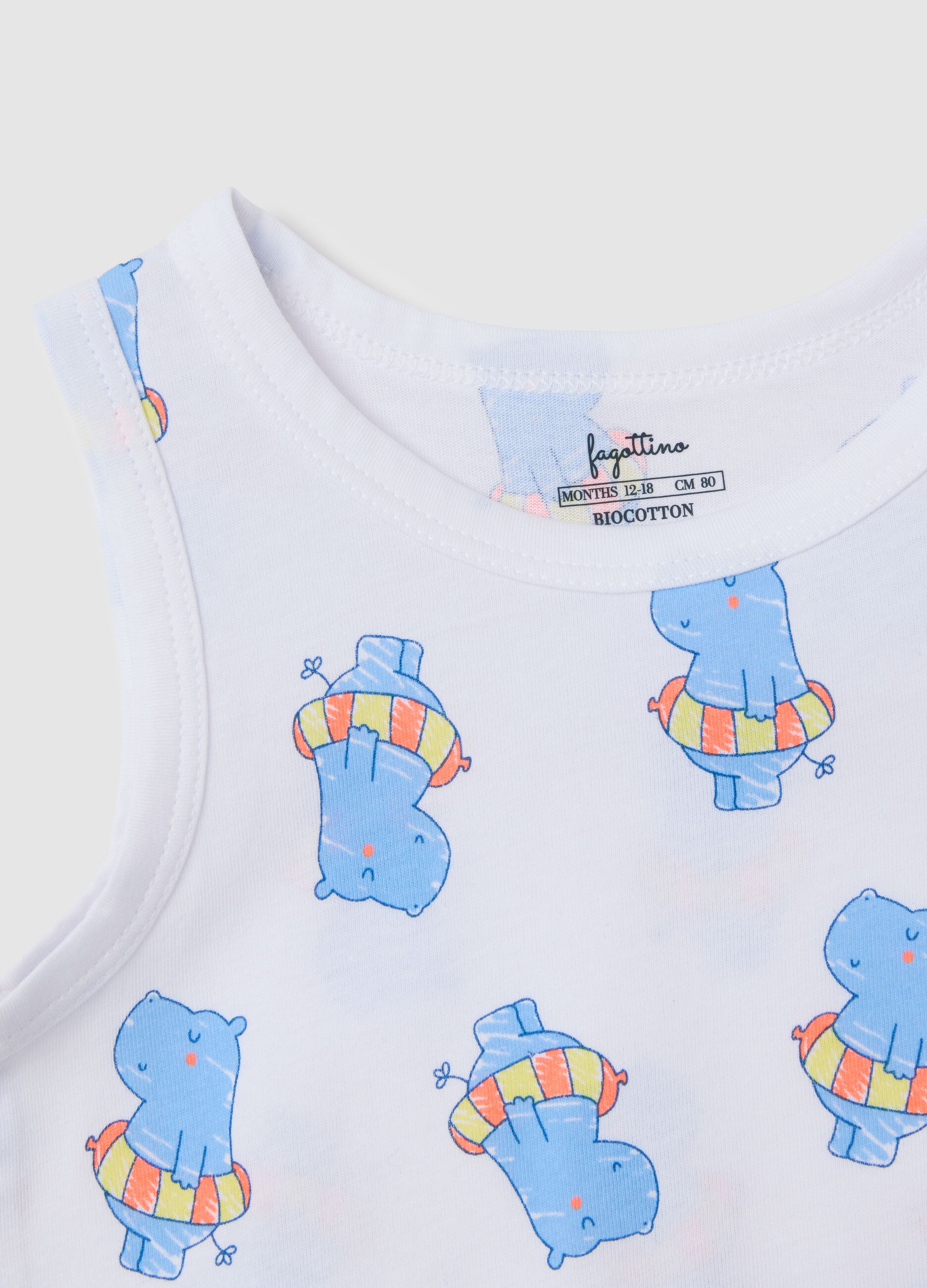 Multicolour Regular Fit Summer Set for Kids in Pure Cotton with Pattern