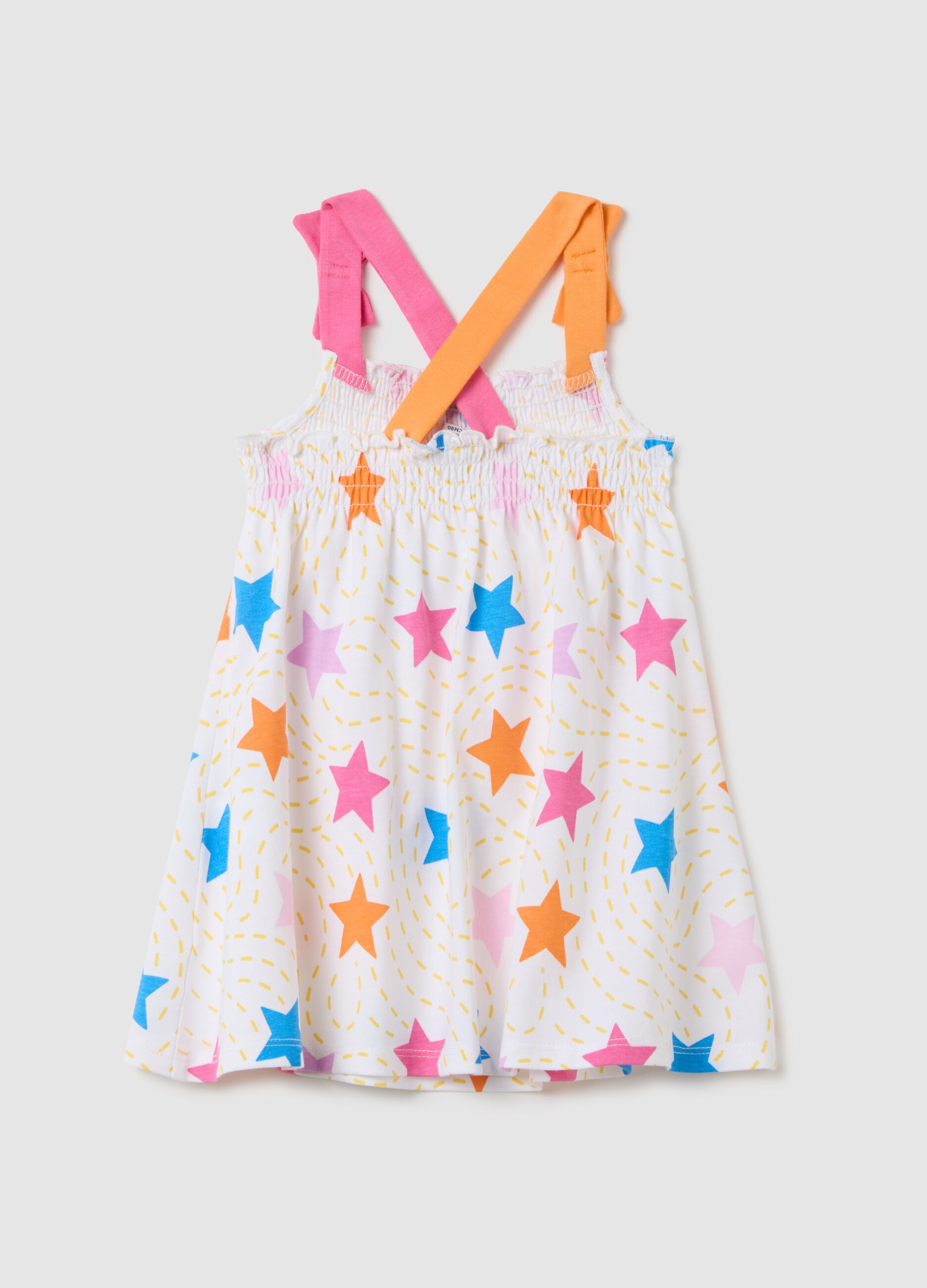 Abito da neonata in puro cotone multicolor wide fit