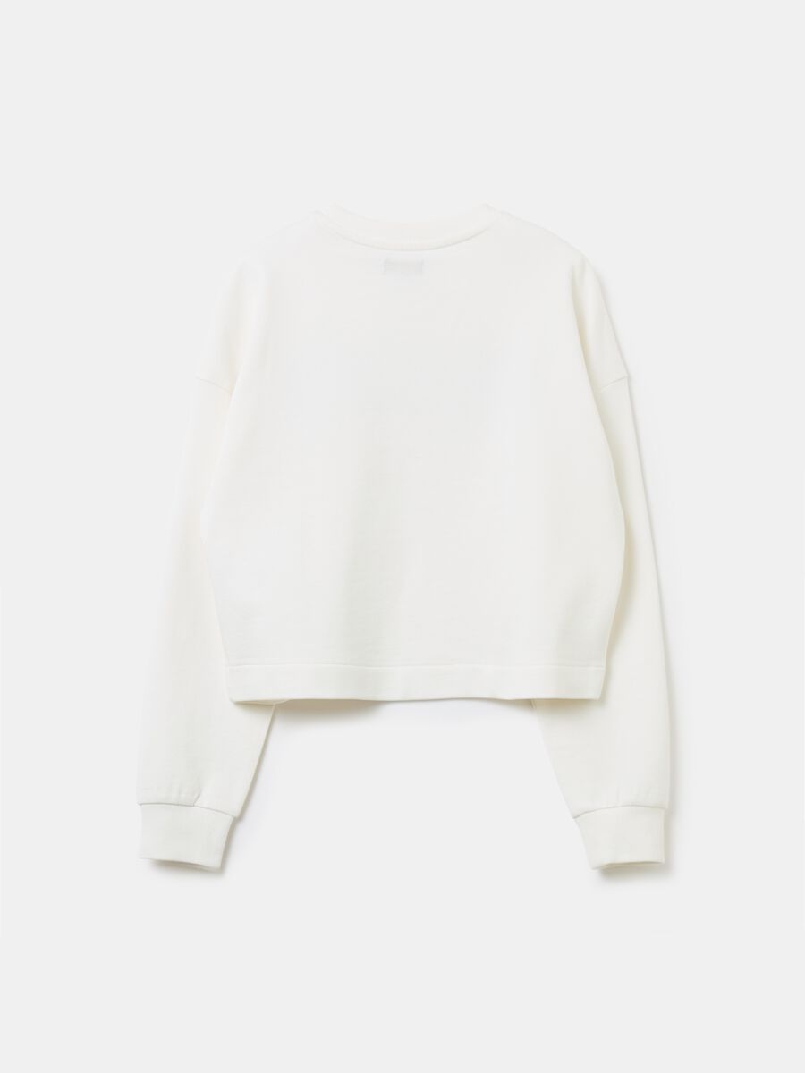 Felpa crop con stampa_4