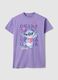 Girls' purple pure cotton nightshirt regular fit with Stitch_0