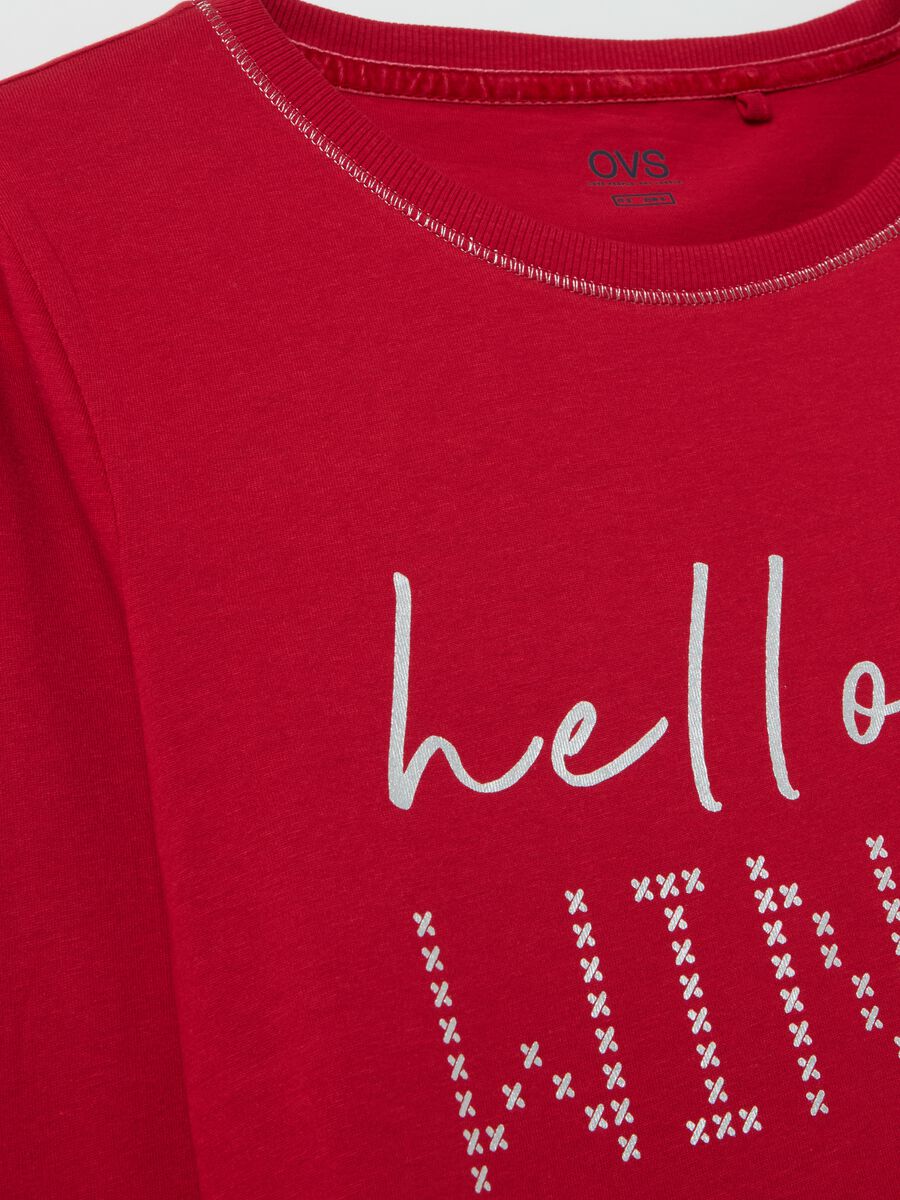 Long pyjamas with "Hello Winter" print_5