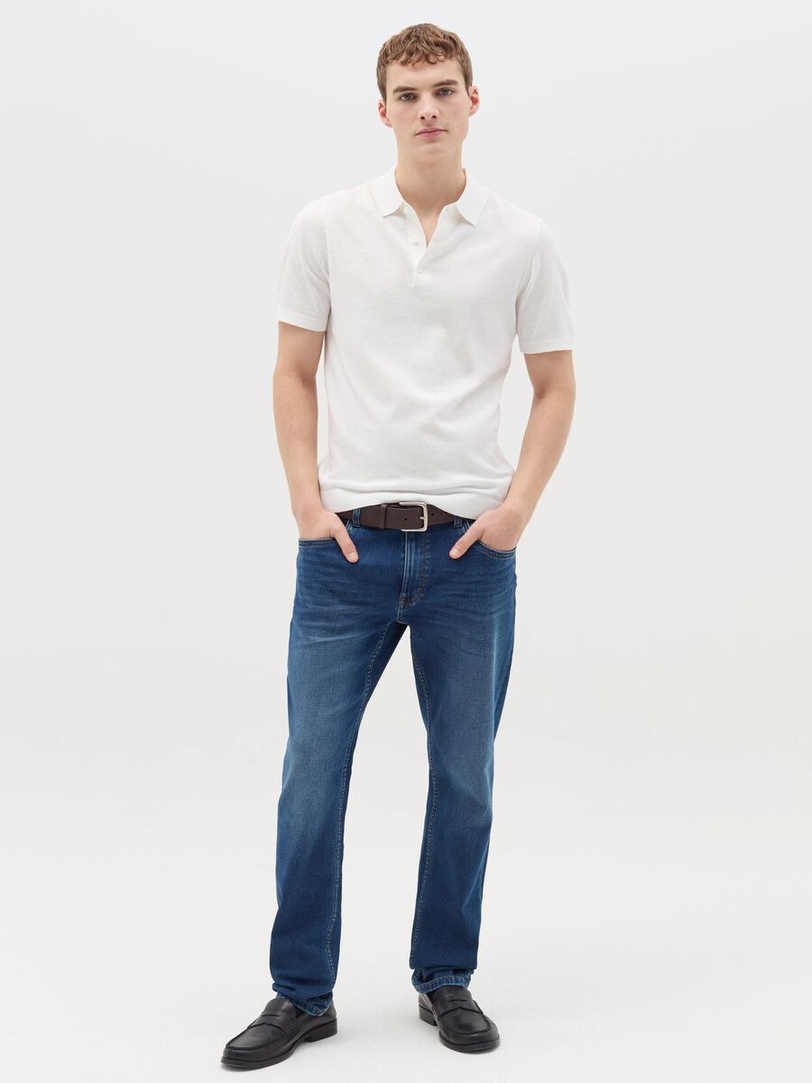 Slim-fit jeans with discolouring_0