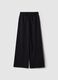 Girls' Black Culotte Trousers in Pure Cotton_3