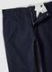 Pantaloni chino dritti in puro cotone twill blu regular fit_5