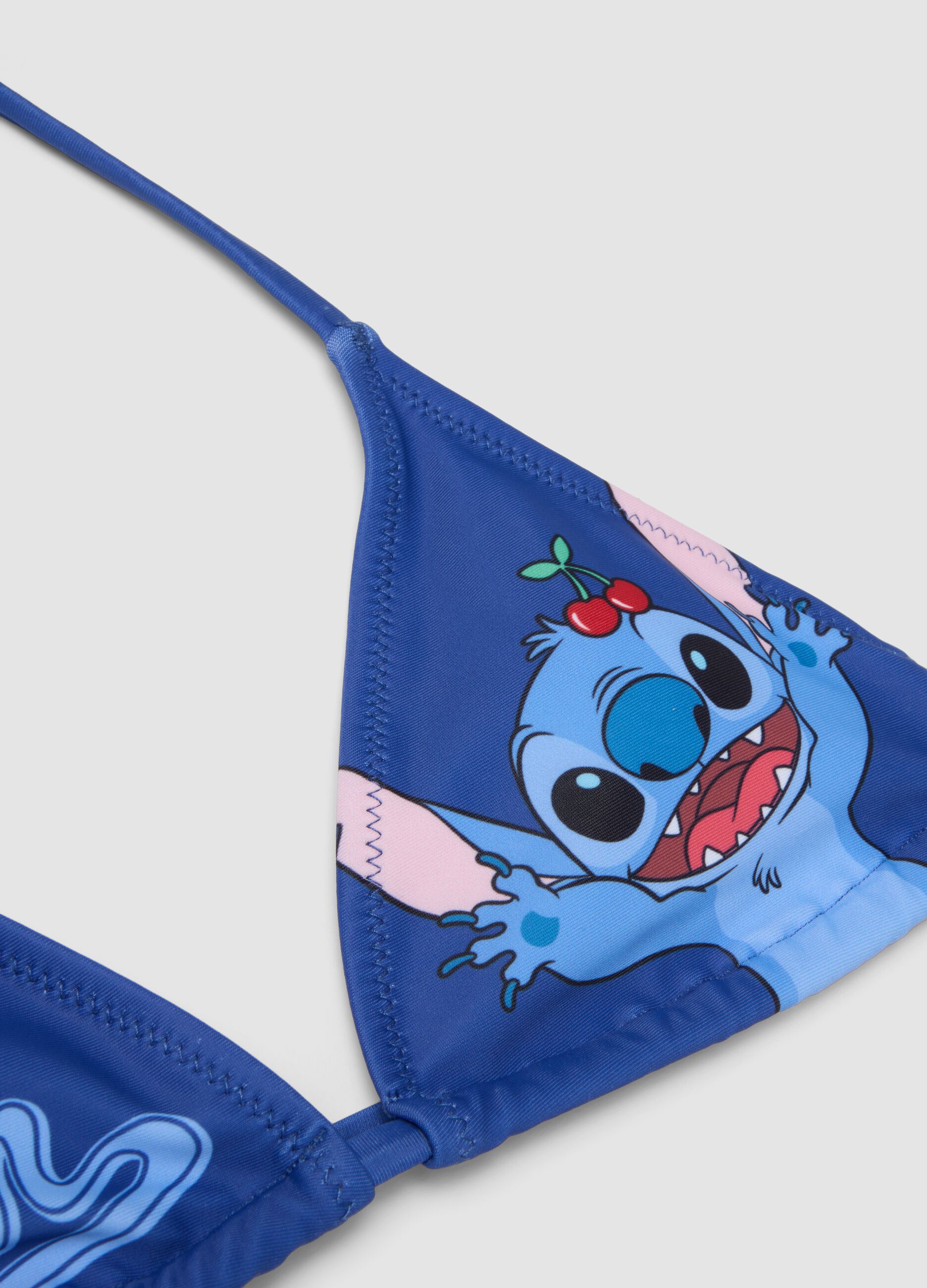 Blue stretch triangle bikini