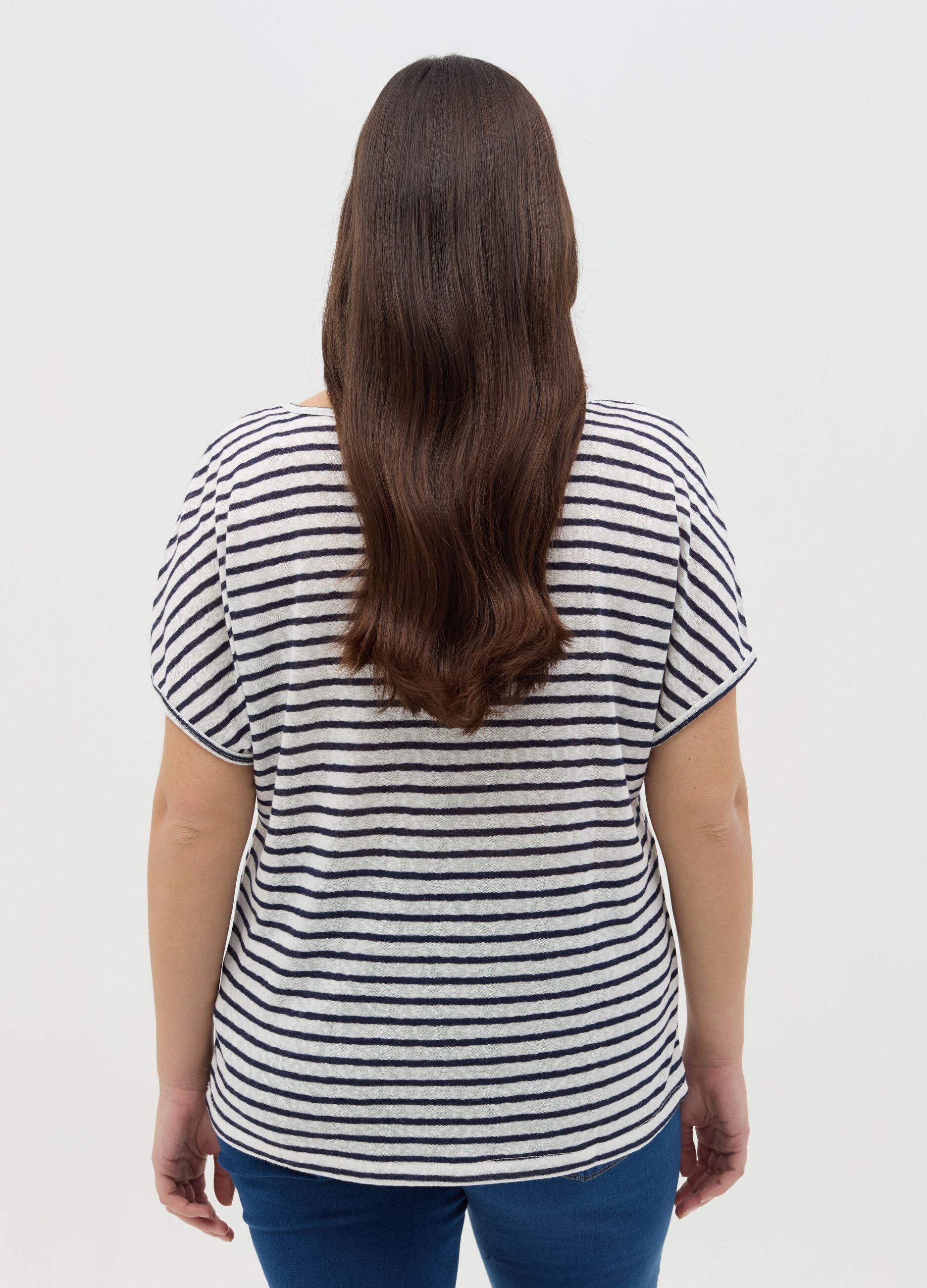 Curvy T-shirt in viscose blend