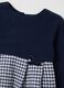 Multi-coloured check dress for baby girls in stretchy cotton wide fit_2