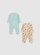 Newborn cotton rompers double pack, multicolour with Disney prints_1