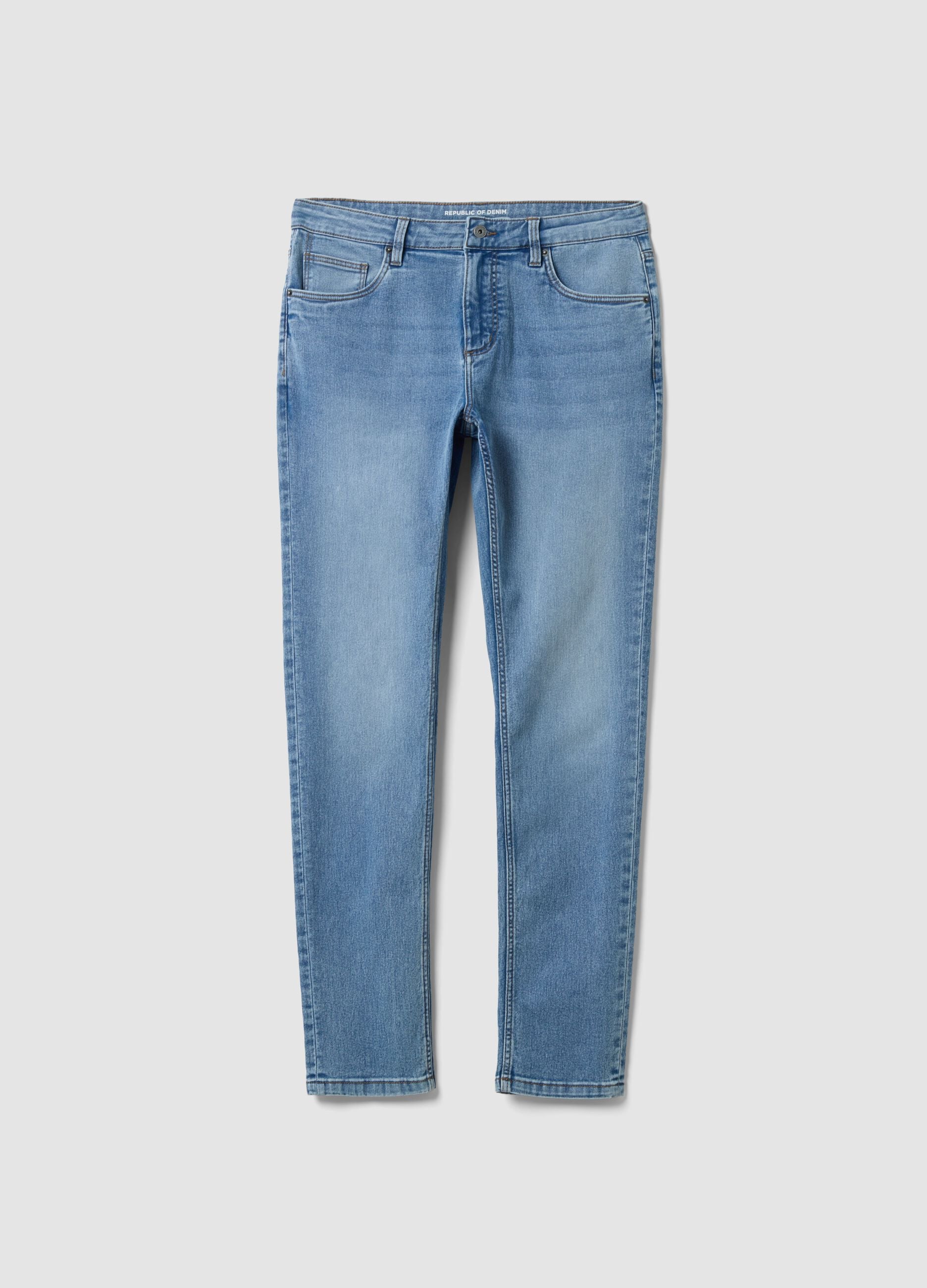 Skinny-fit denim jeans in stretch cotton