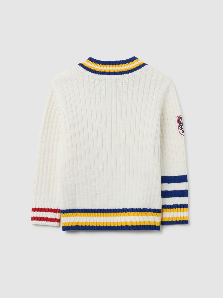 Maglione da bambino in puro cotone multicolor regular fit_5