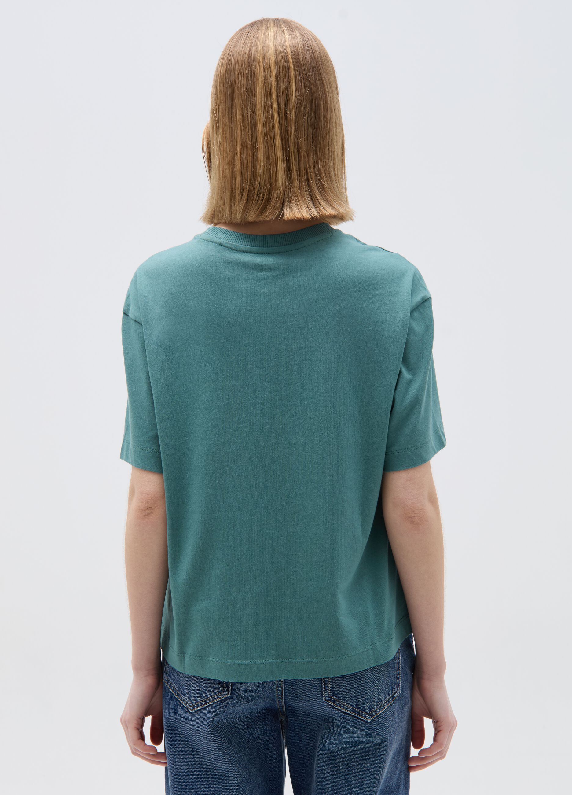 T-shirt boxy fit in cotone bio