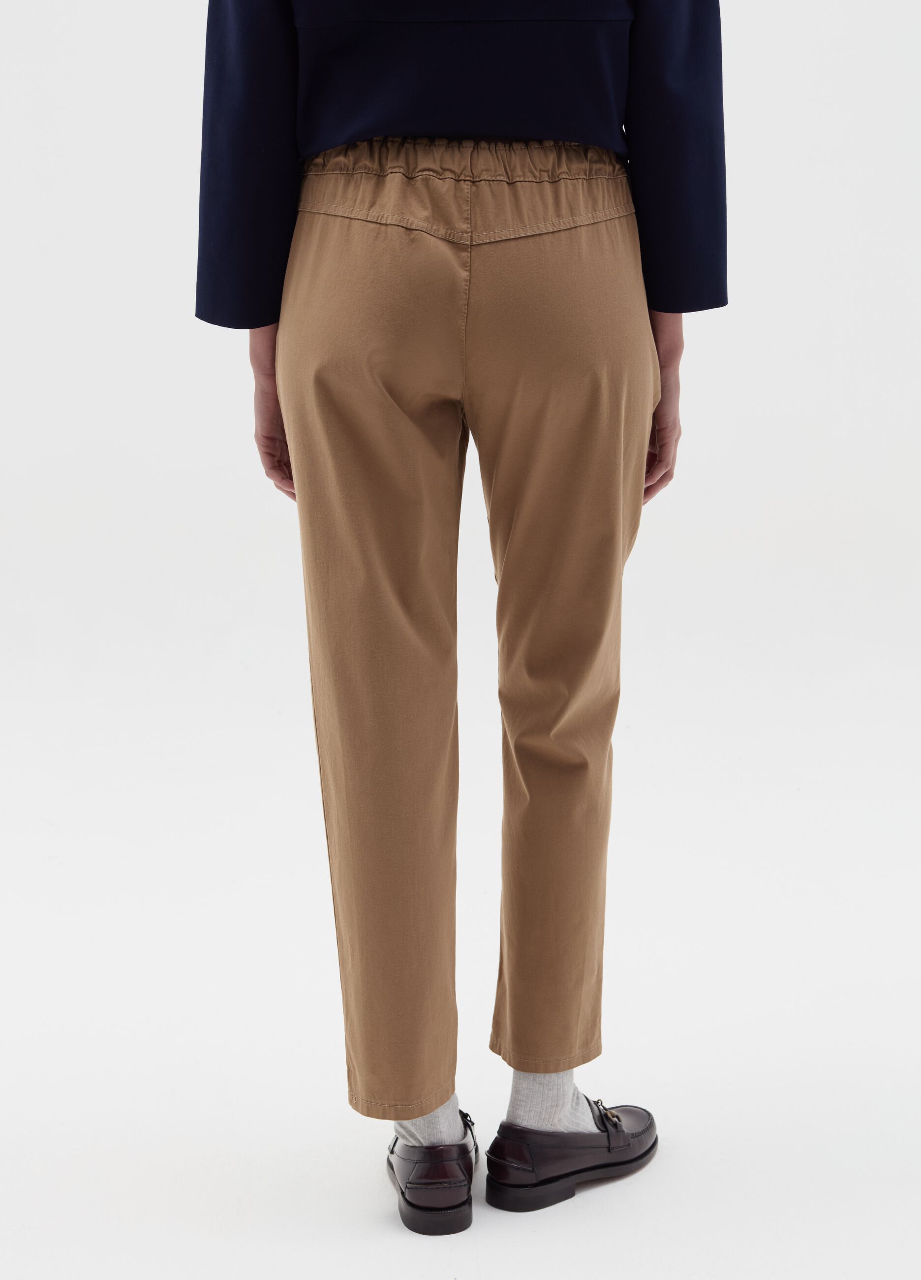 Stretch cotton jogger trousers