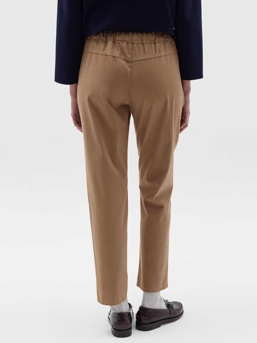 Stretch cotton jogger trousers_3