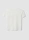 T-shirt pigiama bianco in cotone organico con scritte frontali_6