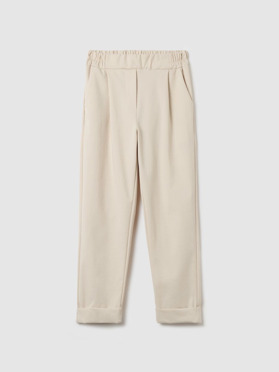 Cropped chino trousers with turn-ups_4