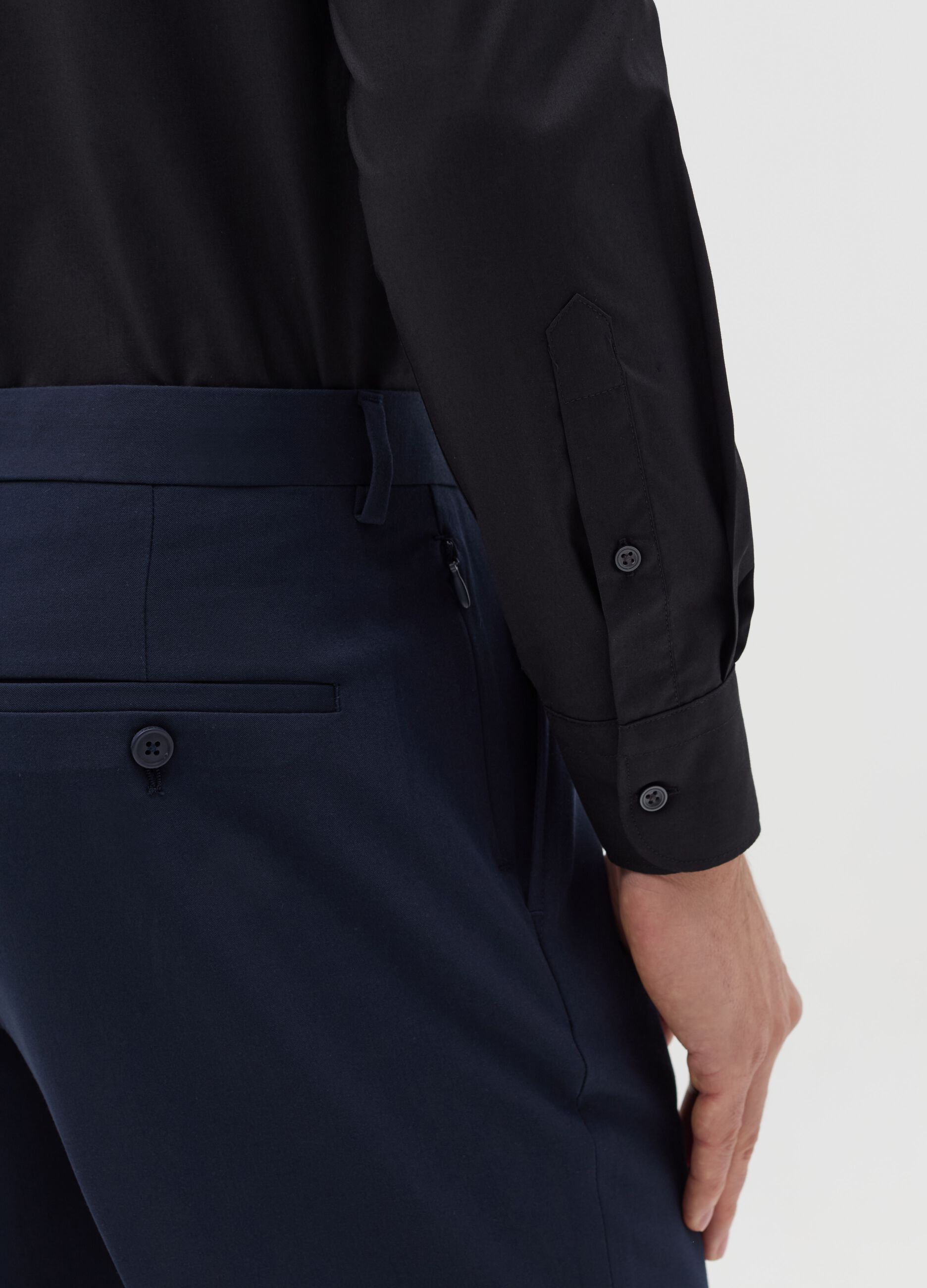 Regular-fit easy-iron shirt with pocket