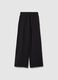 Girls' culotte trousers in pure black cotton_1