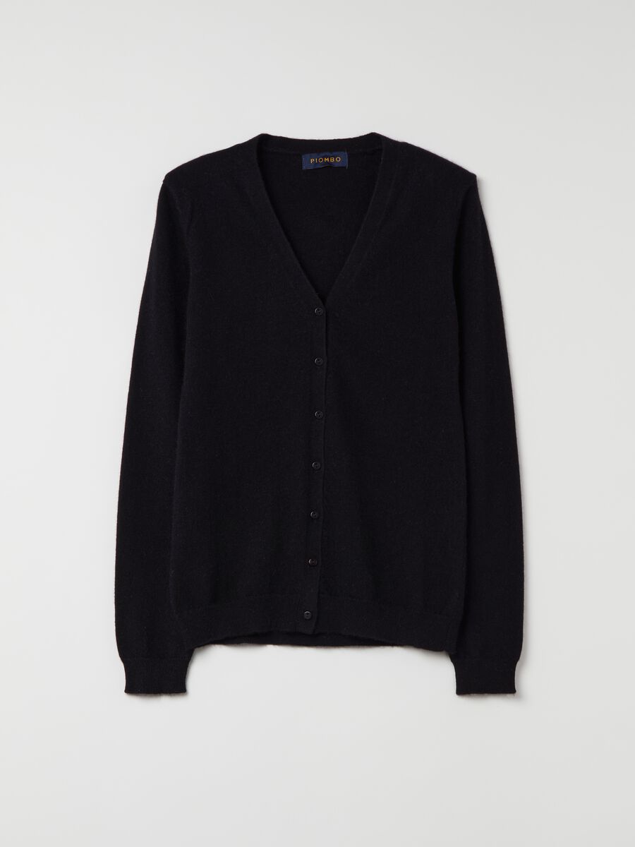 Cardigan in cashmere with V neck_4