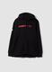 Black cotton-blend hoodie with Ducati print, relaxed fit_0