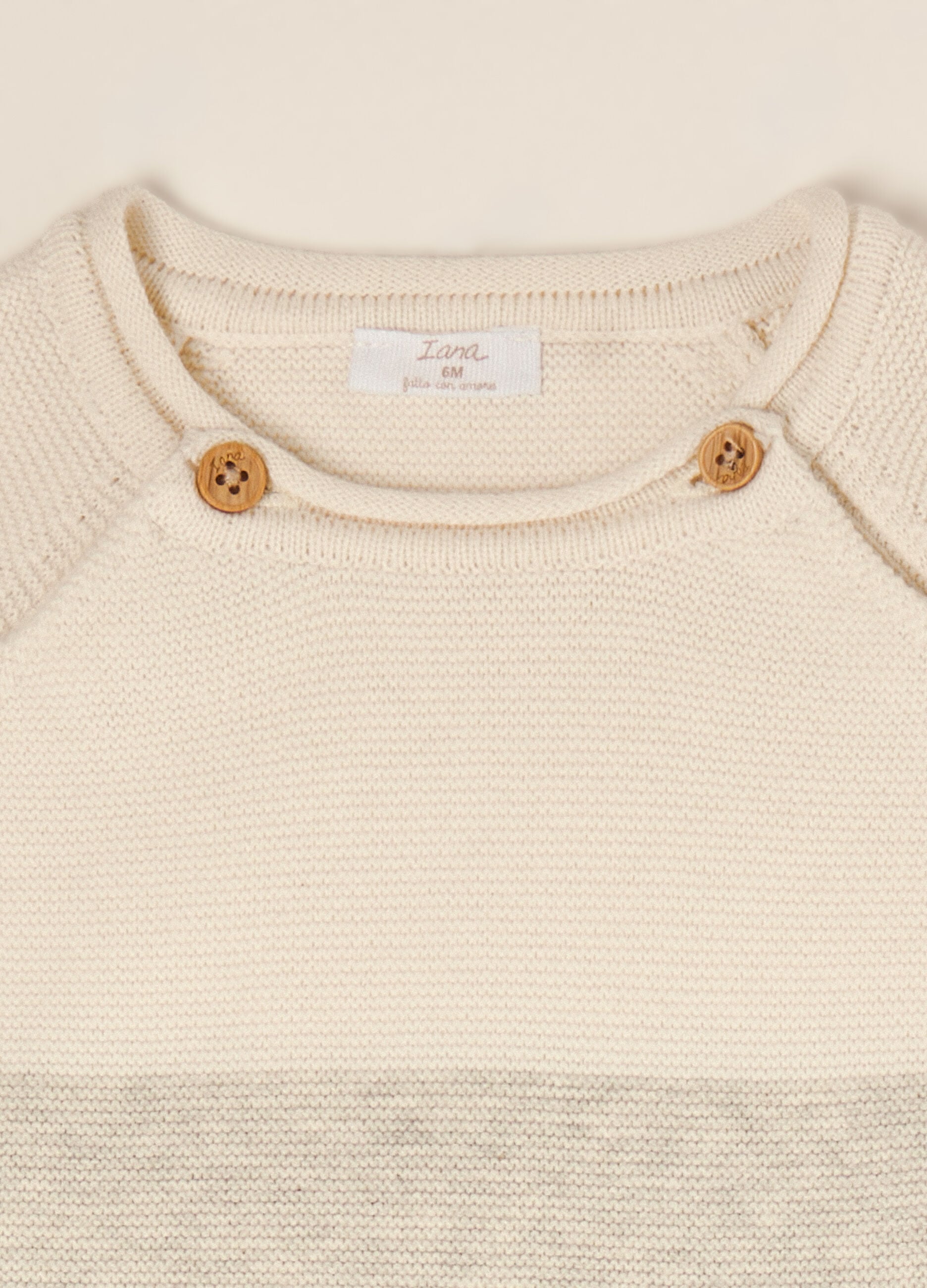Beige pure cotton set with top and trousers