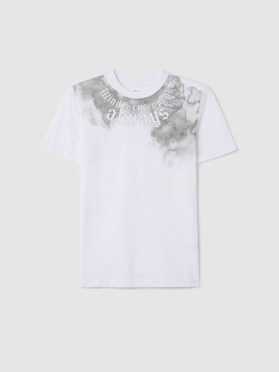 White cotton T-shirt with lettering print_3