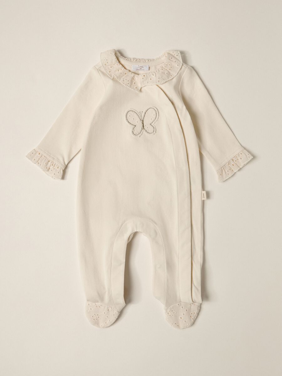 IANA baby stretch cotton sleepsuit_0