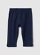 Slim fit blue stretch cotton leggings for girls_0