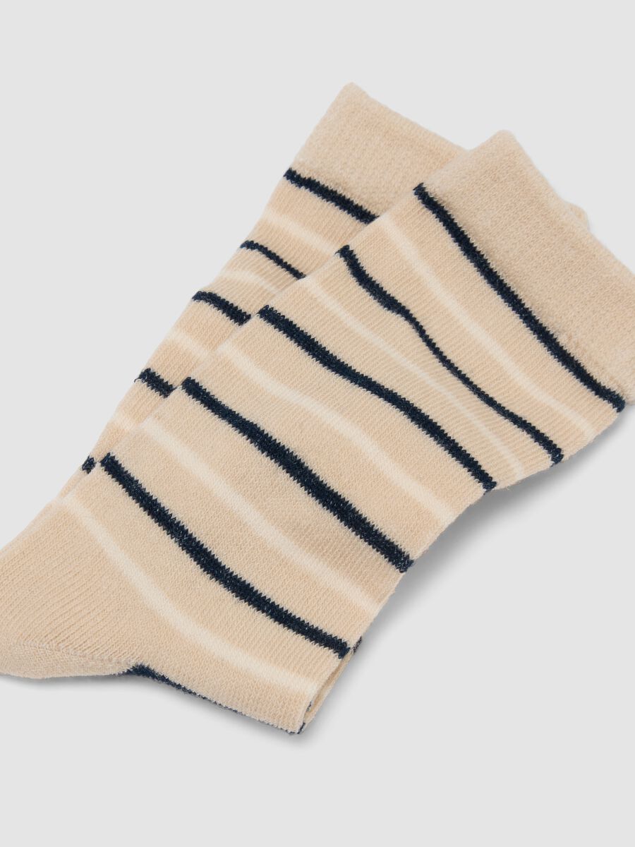 Tripack di calze azzurre in cotone organico elasticizzato_1